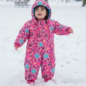 Hanna Andersson quilted floral snowsuit size 100(4)